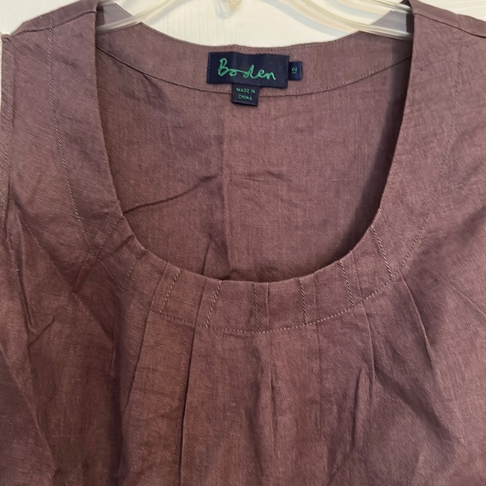 Boden brown/ grey Cotton linen Tank 12 / Large